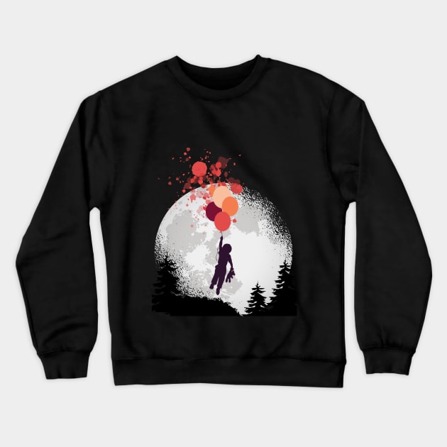 Boy and Teddy Floating Crewneck Sweatshirt by madeinchorley